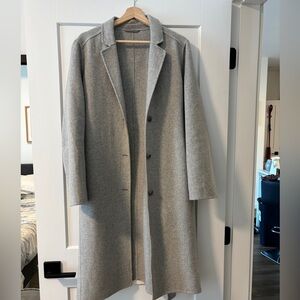 GAP Double-faced Wool Blend Belted Coat in Grey